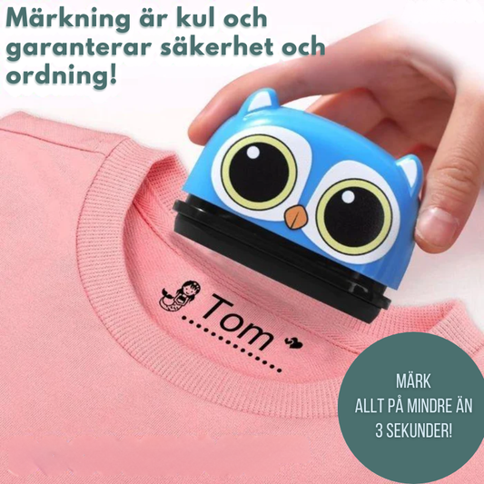 Namnstämpeln - Ett enkelt sätt att hålla ordning på barnens tillhörigheter.